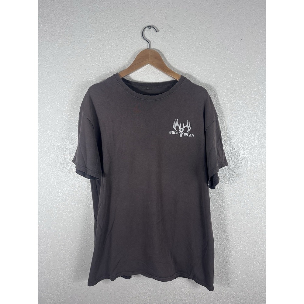Buck Wear Ban Idiots Not Guns Merica Hunting Graphic T Shirt Mens Gray